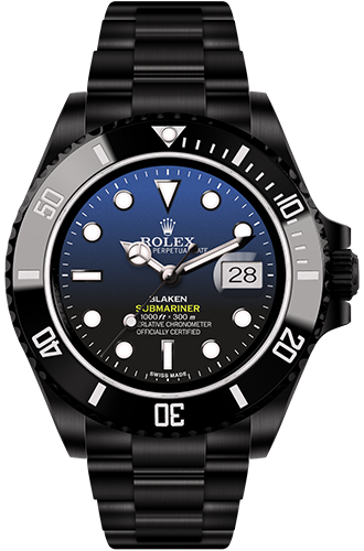 black and blue submariner